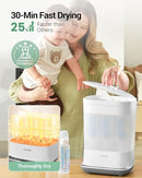 Baby Bottle Sterilizer | Esterilizador de Biberones, 6-in-1 HAUTURE Bottle Sterilizer and Dryer, Electric Steam Bottle Sanitizer for Baby Stuffs, Baby Bottles & Breast Pump Accessories by TinyTreasures Baby Boutique