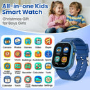 Waterproof Smart Watch for Kids Boys Ages 5-12 with 39 Games, HD Camera, Video, Music, Habit Tracking, Alarm, Pedometer, Kids Smart Watch Chrismars Birthday Gift for Boys Age 5 6 7 8(Blue) by TinyTreasures Baby Boutique
