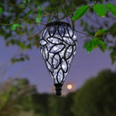 Outdoor Plastic Solar Hanging Lantern, 15 Cool White LEDs Twinkle Effect Tear-Shaped Hanging Lantern Decor Garden Decorative Solar Lights for Backyard, Patio and Lawn by GreenHaven Gardens