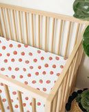 Muslin Bedside Bassinet Sheets 2 Pack, 33x20 Fitted Ultra Soft & Breathable Bedside Sleeper Sheets, Ideal for Baby Girl and Boy, Perfect for Newborns (Strawberry & Pale Pink) by TinyTreasures Baby Boutique