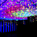 108ft UV Round Dot Neon Paper Streamers - Glow in The Dark Party Favors & Decorations for Wedding & Birthday Parties by TinyTreasures Baby Boutique