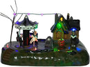 Animated Halloween Carousel Village House, LED Spooky Festival Display Collection Battery Operate, Indoor Use only by CozyNest Decor