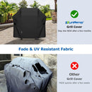 SunPatio 58 Inch Outdoor Grill Cover, Compatible for Weber Genesis II, Genesis 300 and II LX 300 Series Gas Grills, Heavy Duty Waterproof Barbecue Cover, Compared to Weber 7130, 58"W x 25"D x 44.5"H by GreenHaven Gardens