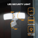 LUTEC 38W 3500 Lumen LED Motion Activated Integrated Dual-Head Floodlight Outdoor with Motion Sensor, 5000K Daylight, Dusk to Dawn, Exterior Security Wall Light for Patio, Garden, Yard(White) by GreenHaven Gardens