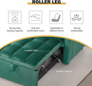3 in 1 Sleeper Sofa Bed, Futon Sofa Bed for Living Room with Side Pocket, Green Sleepers Sofas Couch with Pullout Beds, Convertible Love Seat Sleepers Couch for Living Room, Bedroom by CozyNest Decor