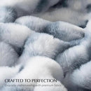 EVERGRACE Ultra Soft Luxury Fluffy Ridgeline Faux Rabbit Fur Throw Blanket, Thick Warm Bubble Throw for Bed, Cozy Plush Reversible Blankets for Couch, Chair, Sofa, Cloud Blue, 50x60 Inches, 870 GSM by CozyNest Decor