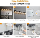 Modern Black Crystal Bathroom Vanity Light - 6-Lights Wall Light Fixtures by CozyNest Decor