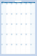 30-Day 1-Month Dry and Wet Erasable Wall Calendar Planner (Vertical 48" x 32", Sky Blue) by TinyTreasures Baby Boutique