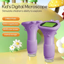 Kids Microscope Pocket Microscope -1000X Portable Microscope for kid | Photo and Video Mini Microscopes | 2'' Digital Little Scientist Microscopes for 3-10 age Years Old boys girls toys gifts (Purple) by TinyTreasures Baby Boutique