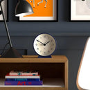 NEWGATE® M Mantel Echo Desk Clock | Modern Round Design | Navy Blue | Easy to Read Numbers | Contemporary Style for Desk, Table, Shelf or Bedside by CozyNest Decor