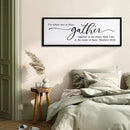 For Where Two or Three Gather in My Name, There I am in the Midst of Them Bible Verse Framed Wall Art, 40''×15'' Rustic Religious Christian Matthew 18:20 Sign, Inspirational Catholic Scripture Decor by CozyNest Decor