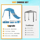 HOMEDEMO Beach Canopy UPF 50+, 6'×6', Easy Set up and Take Down Tent with Sand Pockets, Side Wall Shade Wind Waterproof for Kids, Family & Friends by TinyTreasures Baby Boutique