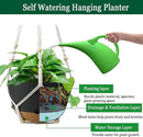Hanging Planter Self Watering 10 Inch, 2 Pack Indoor Outdoor Hanging Baskets, Hanging Flower Pots with Drainage Hole & 2 Kinds of Plant Hangers for Garden Home Decor(Grey)… by GreenHaven Gardens