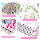 Dwpetzo 20 Sets DIY 3D Sticker Scenes for Adults with Tweezer, Cute 3D House Sticker Therapy for Girls Make Your Own Mini Room Scene Collection Book for Adult Kids Relief Stress Pass The Time by TinyTreasures Baby Boutique