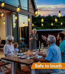 Outdoor String Lights Patio LED Light Outside - 60M IP65 Waterproof 58+2 S14 LED 200ft Porch Lighting by CozyNest Decor