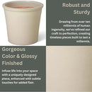 Emissary Round Stoneware Planter (Parent SKU 12012) (Cream, 16" D x 15" H) by CozyNest Decor