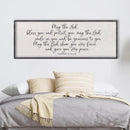 LuZhiQiang Numbers 6:24-26 Scripture Wall Art 40"x15" May The Lord Bless You And Protect You Sign Bible Verses Christian Home Wall Decor (Black) by CozyNest Decor