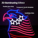 Patriotic Eagle Flag Neon Sign USA Stars and Stripes LED Sign for Wall American Flag Neon Lights Signs for Bedroom Memorial Day 4th of July Independence Day American Eagle Day Decorations by CozyNest Decor