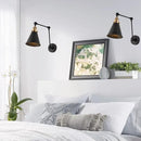 JONATHAN Y JYL7462A-SET2 Rover 7" Farmhouse Industrial Adjustable Arm Metal LED Wall Sconce Rustic Bohemian 2700K 4W Bulb for Entryway Lobby Kitchen Bathroom Bedroom Hallway, Black (Set of 2) by CozyNest Decor