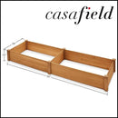 Casafield Outdoor Raised Garden Bed - Wooden Planter Box for Vegetables, Grass, Lawn, and Yard - 96 x 28 x 10, Natural by GreenHaven Gardens