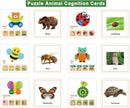Toddler Puzzles, Wooden Jigsaw Animals Puzzles for 1 2 3 Year Old Girls Boys Toddlers, Educational Preschool Toys Gifts for Colors & Shapes Cognition Skill Learning by TinyTreasures Baby Boutique