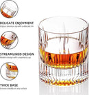 KAMMAK Crystal Whiskey Glasses Set of 2, Luxury 7.44oz Old Fashioned Glasses Stemless, Hand Blown Cocktail Glasses, Handcrafted Cut White Scotch Cup for Women, Men Gift for Bourbon,Home Bar by CozyNest Decor