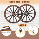Qunclay 4 Pcs Wooden Wagon Wheel Wall Decor Old Western Wood Boho Wall Art Farmhouse Boho Wagon Wheels Rustic Yard Decor Wood Hanging Decorations for Garden Home Bar Garage (17.7 Inch) by GreenHaven Gardens