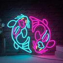 WLHOPE Koi Fish Neon Sign for Wall Decor Koi Carp Neon Light Fish Neon Signs Dimmable Neon Lights Blue Pink Fish LED Light Up Sign for Bedroom Bar Restaurant Office Fishroom Koi Pond by GreenHaven Gardens