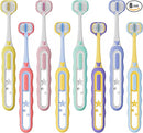 EASICUTI Soft Toddler Toothbrushes, Efficient 3 Sided Toothbrush, Baby Toothbrush 12 Months and up, Infant Tooth brush, Toddler Training Tooth brush for Ages 1-8 Years, Cleans All Sides-8 Pack, Patent by TinyTreasures Baby Boutique