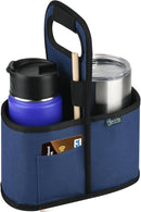 Beautyflier Drink Carrier with Handle for Delivery Reusable Insulated Coffee Cup Carrier Portable Cup Holder with Handle Organizer Tote Bag for Hot & Cold Drinks (2 Cup, Blue) by TinyTreasures Baby Boutique