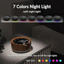 White Noise Sound Machine Alarm Clock 7 Color Night Light Sound Machine for Adult/Baby 20 Soothing Sound 31 Level Volume 6 Level Screen Brightness 5 Timer Set Memory Function Touch Control Wood Grain by CozyNest Decor