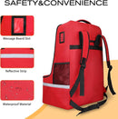 Car Seat Travel Bag for Airplane,Infant Seat Travel Bag with Shoulder Strap,Padded Car Seats Backpack with Reflective Stripes,Large Carseat Carrier Bag Travel Car Seat Cover, Red by TinyTreasures Baby Boutique
