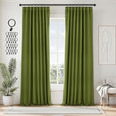 ANRODUO Back Tab Blackout Curtains for Bedroom Living Room, Rod Pocket Pinch Pleated Thermal Insulated Room Darkening Curtains 96 Inches Long 2 Panels, Olive Green, 42 x 96 Inch by TinyTreasures Baby Boutique