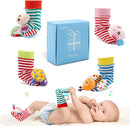 BLOOBLOOMAX Sock rattles for Babies 0-24 Months Baby Animal Foot Finder Educational Toys by TinyTreasures Baby Boutique