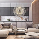 Dandelion Crystal Chandelier with Chrome, Modern Large Sputnik Hanging Lamp, Sunflower Beaded Pendant Light Fixtures High Ceiling for Living Room Bedroom Dining Room (Chrome 16Lights) by CozyNest Decor