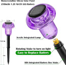 Halloween Solar Lights Outdoor 8 Pack Purple LED Waterproof Mushroom Outside Lights for Yard Garden Patio Pathway Walkway Landscape Halloween Decorations by CozyNest Decor