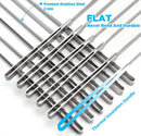 Innovative Thermal Insulation Handle BBQ Skewers Set - 6 Stainless Steel Wide BBQ Kebob Sticks For Grill - Flat Metal With 1 Food Remover Bar - 16.7' Inch Metal Kabob Skewers by GreenHaven Gardens