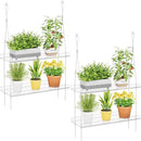 Lifewit 2-Tier Window Plant Shelves 15 inch, Acrylic Adjustable Hanging Floating Shelf, Window Sill Extender for Indoor Succulent Plants, Micro Greens, Seed Starter Pots, Herb Planters by GreenHaven Gardens