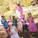WERNNSAI Foldable Dinosaur Piñata - Pull String Dinosaur Birthday Party Supplies Extendable Piñata with Blindfold Bat and Tassels Dinosaur Birthday Decoration Pink Dinosaur Piñatas for Classroom Game by TinyTreasures Baby Boutique