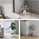 Sumerflos Acrylic Shower Bench for Inside Shower - 18.58" L x 12.60" W x 16.34" H Bathroom Shower Stool with Storage Shelf Heavy Duty (Hold Up to 400lbs) for Shaving Legs Waterproof Non-Slip by TinyTreasures Baby Boutique