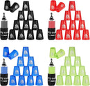 yeesport 48 Pcs Sport Stacking Cups, Sport Training Game for Challenge Competition, Plastic Stacking Cups, Classic Family Game for Kids and Adults, Red+Blue+Green+Black by TinyTreasures Baby Boutique