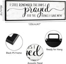 I Still Remember The Days I Prayed for What I Have Now Sign Wall Decor: Christian Wall Decor 16"x48" Large Farmhouse Signs Home Decor for Living Room Modern Master Bedroom Wall Art Above Bed Framed by CozyNest Decor