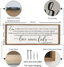 flowtorely Love is Patient, Kind Wall Art Decor 40"X15" Sign 1 Corinthians 13 Bedroom Above Bed Wall Decor Large Bible Verse Quote Scripture Christianity Hanging Sign (Wood) by CozyNest Decor