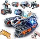 HOGOKIDS 5 in 1 STEM Building Set with LED Light - APP & Remote Controlled Cars Building Toys Kit, RC Robot Tank Sleigh Tracked Racer 604 PCS, Toy Gifts for Kids Boys Girls Ages 6 7 8 9 10 11 12+ Year by TinyTreasures Baby Boutique