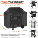 BBQ Cover 52 Inch, Grill Cover for Outdoor Grill, Waterproof and Fade Resistant Outdoor Barbecue Gas Grill Cover, All Weather Protection, Fits Weber, Char Broil, Nexgrill and and More Grills by GreenHaven Gardens