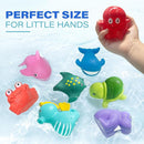 LotFancy Bath Toy, 8PCS Mold Free Bath Toys for Kids Ages 1-3, No Holes Baby Bath Toys for Toddlers 2-4, Ocean Sea Animal Bathtub Toys, Soft Floating Pool Water Table Toys by TinyTreasures Baby Boutique
