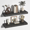 Floating Shelves for Wall, USA-Sourced Fir Wood 24 Inch Wall Shelves Set of 2, Natural Rustic Solid Wooden Floating Shelves Wall Mounted, Nursery Book Storage Shelf, Display Shelf for Bathroom by CozyNest Decor