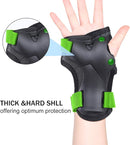 TXJ Sports Knee Pads Elbow Pads with Wrist Guards Protective Gear Set for Kids Youth Skateboard Sports Skateboarding Roller Skating Bicycling 6 in 1 by TinyTreasures Baby Boutique