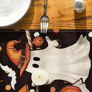 Artoid Mode Ghost Jack-O'-Lantern Black Cat Halloween Table Runner,Holiday Kitchen Dining Table Decoration for Home Party Decor 13 x 120 Inch by CozyNest Decor