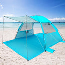 DLUCKY Beach Tent for 1/2/3/4/5/6 Person,Anti-UV Portable Sun Shade ShelterUPF 50+,Both Sides Extendable Floor,Extendable Awning,with 2 Ventilating Mesh Windows,Lightweight & Easy Setup. by TinyTreasures Baby Boutique